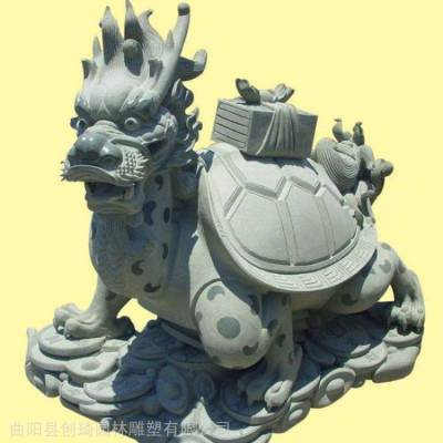 石雕龙龟 晚霞红汉白玉青石喷水***龟 ******庭院家用流水摆件