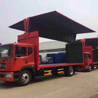 东风9米6快递车多少钱一台9米6韵达快递车翼开启快递厢式运输车