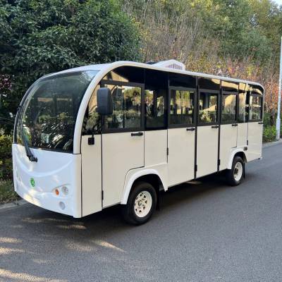 14座全封闭电动观光车带空调电动观光车景区游览车