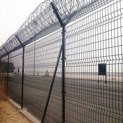机场跑道隔离防护网一米价格 机场围界网围栏Y型柱安全隔离栅定制-优盾丝网
