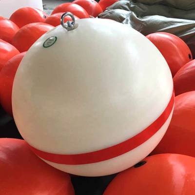 水库去赛道浮球批发定制 带拉环挂设备浮球 单环警示浮漂
