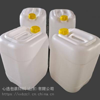 心选包装25升三层加厚塑料桶 25L化工桶 白色方扁桶塑料化工桶