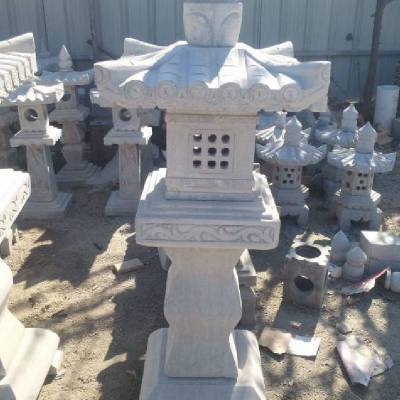 小地灯 青石仿古石灯 太阳能照明石灯