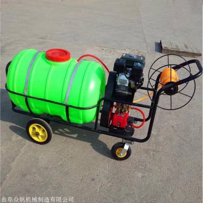 手推汽油噴霧器農用高壓泵打藥機300l大容量推車式打藥機