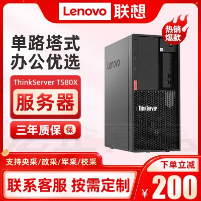 联想ThinkServer TS80X精巧型塔式服务器 文件共享 数据备份主机电脑