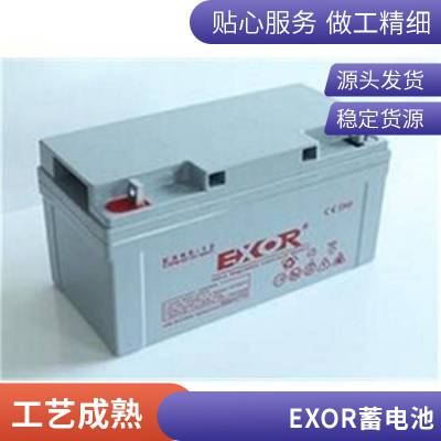 EXOR埃索蓄电池 EX65-12 12V6***H 精密仪器应急铅酸免维护备用电源