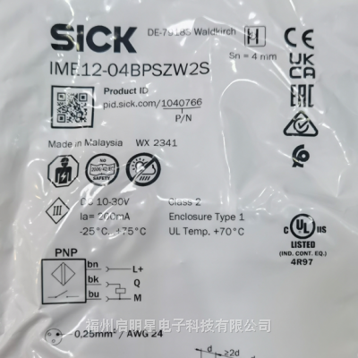 1040766 IME12-04BPSZW2S西克SICK接近开关传感器正品现货