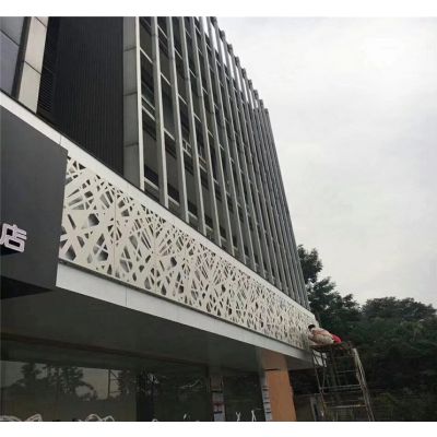 杭州主题餐厅酒店幕墙铝单板白色门头