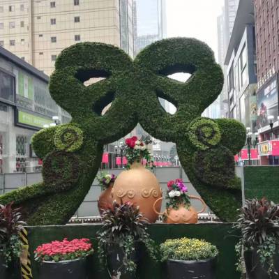 植物五色草立体景观雕塑造型现货批发，四川仿真绿雕造型厂家