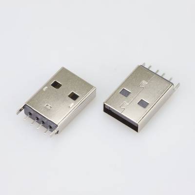 usb公头加长版usb4p立式插板式公头 usb2.0 am 180°直插立式