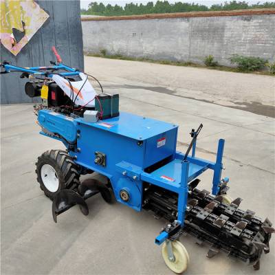 新晨电缆线开沟机自走式小型挖沟机双链条工程埋管开槽机