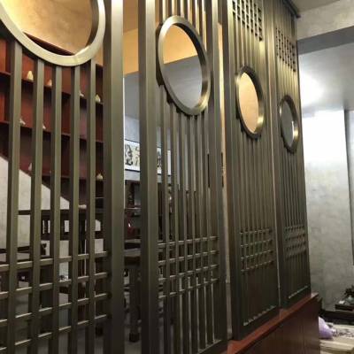 东莞简单铝板镂空设计屏风厂 豪华大气