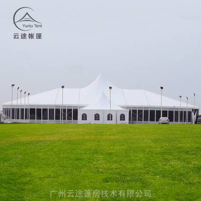 甘肃25米跨度铝合金玻璃篷房 云途户外展览活动欧式帐蓬