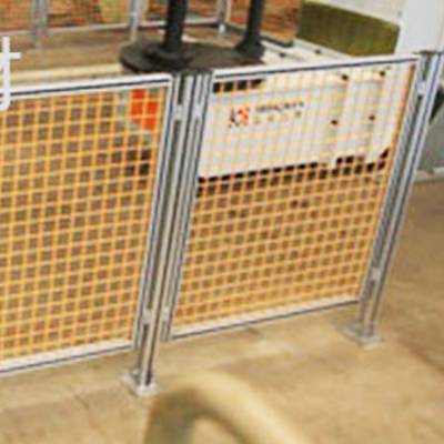 铝型材黄色网格围栏 机械设备安全隔断防弧光屏风 按需定制