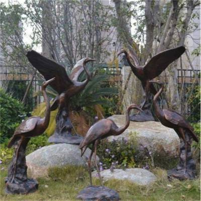 铜质动物工艺品 铜雕喷泉 铸铜鸭子高60厘米 景观小区雕塑