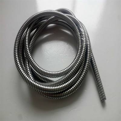 供应阳江304钢带绕制金属软管Φ4mm金属穿线蛇皮管不锈钢光纤导线管