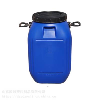 德州50升广口蓝色塑料桶供应 50L化工方桶厂家