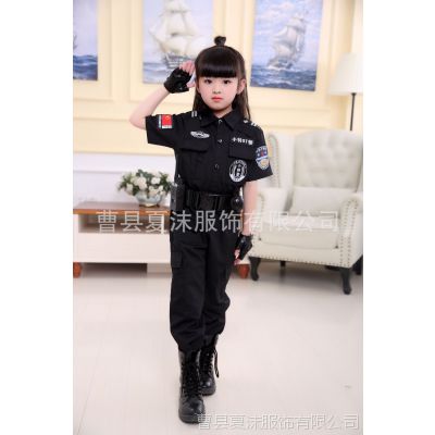 山东菏泽儿童警察服特警衣服幼儿园舞蹈服小警演出服交警警官表演服装军装价格 中国供应商