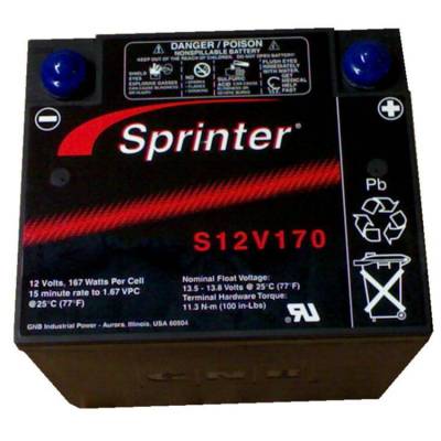 美国GNB蓄电池S12V285 Sprinter蓄电池12V285W机房储能 UPS电源配套