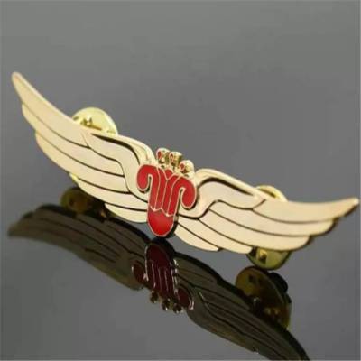 翅膀标徽定制 航空公司logo徽章定做 找做航空局活动胸针