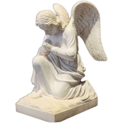 预制欧式大理石雕塑 汉白玉西方天使雕像 石头广场人物摆件