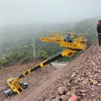 高臂钻机 山体基坑锚固钻孔机 支护护坡打桩机 龙祥