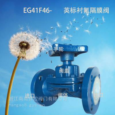 EG41F46-10C DN32 手动耐酸碱管道式304隔膜阀EG41F46-16C南高阀门