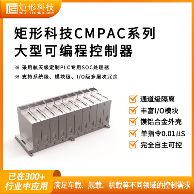 矩形科技CMPAC系列大型PLC 全国产化 安全可控 器件双*** 一次性加固