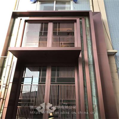 别墅仿古铜不锈钢大门 古铜拉丝门框包边 哑光镀铜板门套可定做