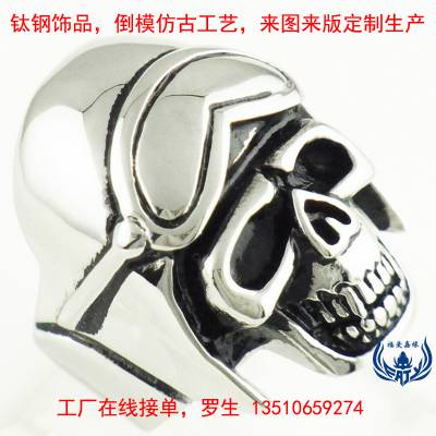 304不锈钢戒指个性化来图订购欧版流行街舞饰品钛钢介子饰品工厂