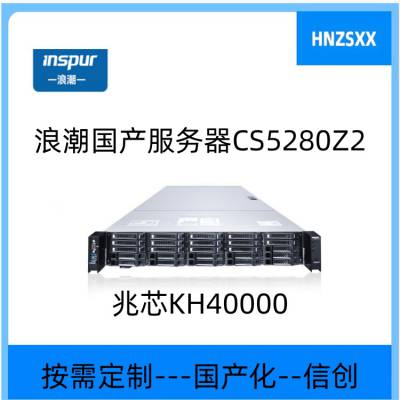 浪潮CS5280Z2 服务器主机 国产信创兆芯开胜KH40000 64G内存+2块4T SATA硬盘