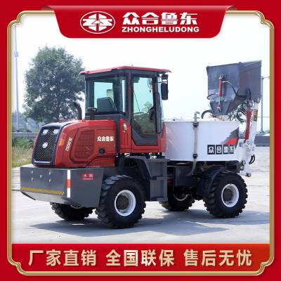 山东四驱朝天锅自动上料搅拌车 多功能自动上料搅拌机直销 新型平口自上料搅拌车