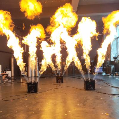 新款三头喷火机单双头舞台表演气氛设备DMX512火焰机小型火柱机酒吧夜店