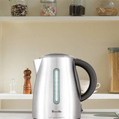 铂富（Breville） BKE490 家用不锈钢电水壶 防干烧电热水壶 1.7L