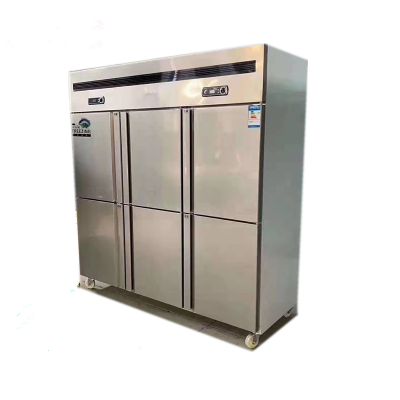 批发不锈钢四门冰柜，四开门冰柜，商用厨房冰柜，不锈钢六门冰柜冷冻柜