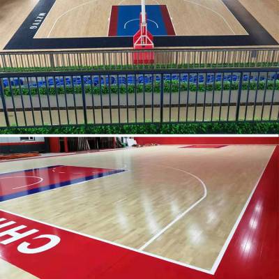 皓沃体育馆舞蹈室 运动木地板 枫桦木 枫木篮球馆木地板施工安装
