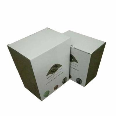 深圳宝安瓦楞纸包装盒、彩盒表面过油处理、牛皮纸丝印彩盒、小风扇 包装盒定做