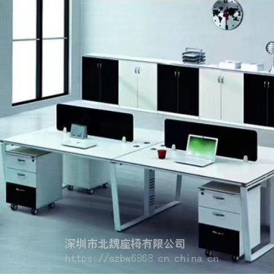 现代钢架屏风工位电脑桌 职员办公桌椅组合 钢架职员办公桌椅