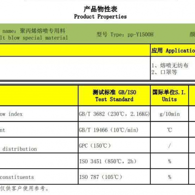 PP-Y1500H熔喷专用料