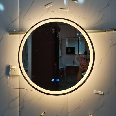 圆形led智能镜洗手间镜子宾馆挂墙镜子led化妆镜圆形智能镜