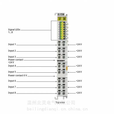 倍福I/O端子模块EL1258|EtherCAT终端8通道数字输入24VDC1µs多时间戳