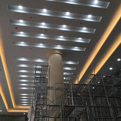 会堂大厅铝单板吊顶 白色铝单板 2.0氟碳漆铝单板