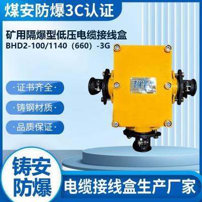 矿用低压接线盒BHD2-100/1140(660)-3G 三通接线盒100A/1140/660V