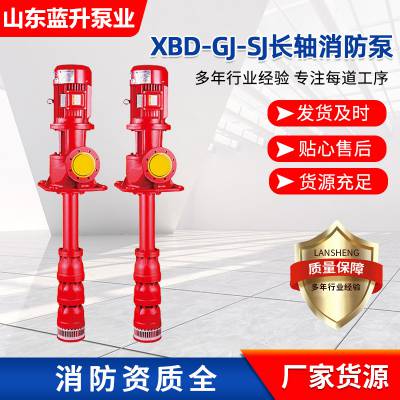泰安长轴消防泵 3米4米6米 XBD立式XBD4.5/30GJ-SJ长轴消防泵组 蓝升泵业