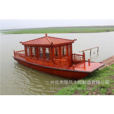 楚风木船出售 菠萝格画舫 水上木质游船 景区观赏游玩船
