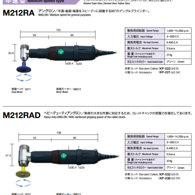 日本minimo美利达中速型研磨机KV212电动抛光机打磨机磨光机