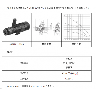 BRINKMANN卧式端吸泵SBG1101