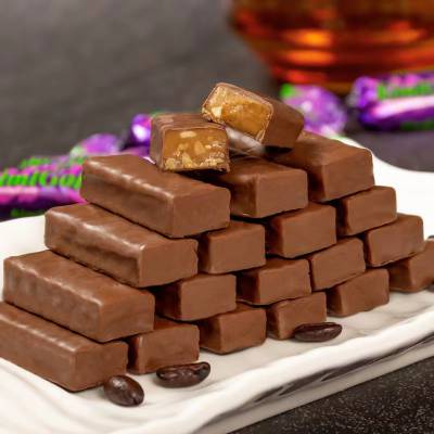 俄罗斯风味紫皮糖巧克力夹心糖国产酥糖糖果年货散装婚庆喜糖批发