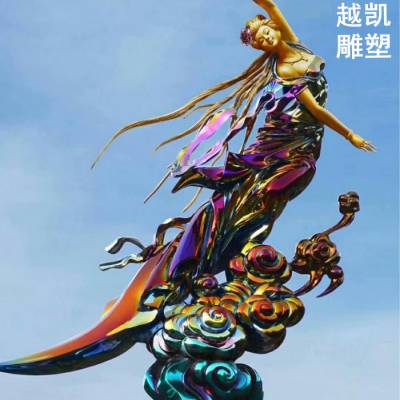 景观和月神雕塑厂家哪家好 钢管组合 景观小品月神雕塑