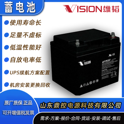 雄韬VISION威神CT12-180Y-X狭长型铅酸蓄电池12V180AH前置端子